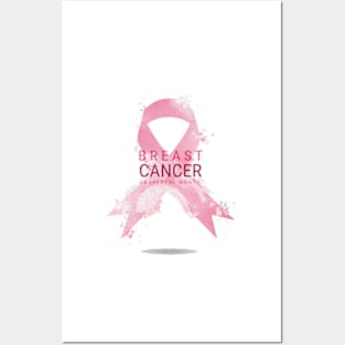 In October We Wear Pink Breast Cancer Awareness Survivor Posters and Art